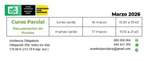 Curso Recuperacion Puntos Parcial 16 17 marzo 2026