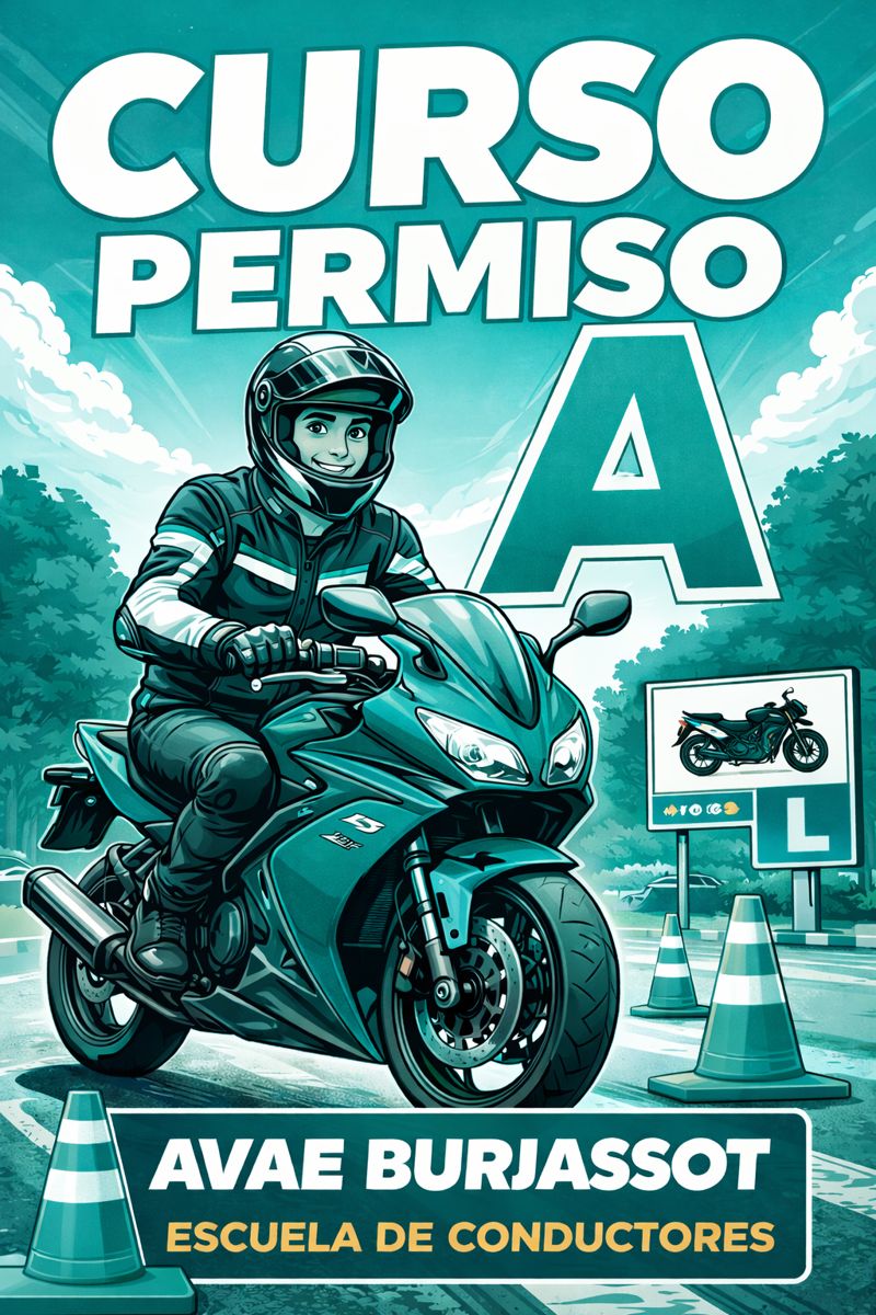 Permiso A, en autoescuela Burjassot